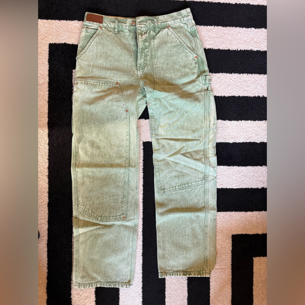 Men's Cargo Pants in Light Sage Green - Classic Workwear Style